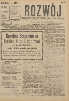 Rozwój : dziennik polityczny, przemysłowy, ekonomiczny, społeczny i literacki, illustrowany. 1901. R. 4. Nr 293