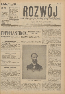 Rozwój : dziennik polityczny, przemysłowy, ekonomiczny, społeczny i literacki, illustrowany. 1901. R. 4. Nr 295