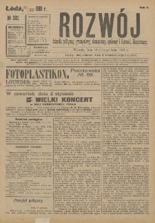 Rozwój : dziennik polityczny, przemysłowy, ekonomiczny, społeczny i literacki, illustrowany. 1901. R. 4. Nr 302