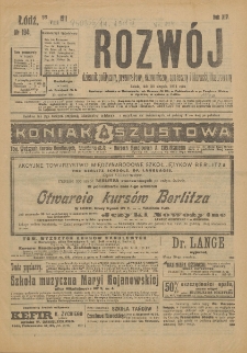 Rozwój : dziennik polityczny, przemysłowy, ekonomiczny, społeczny i literacki, illustrowany. 1911. R. 14. Nr 194
