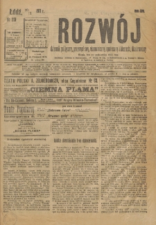 Rozwój : dziennik polityczny, przemysłowy, ekonomiczny, społeczny i literacki, illustrowany. 1911. R. 14. Nr 231