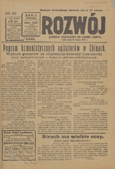 Rozwój : dziennik polityczny, przemysłowy, ekonomiczny, społeczny i literacki, illustrowany. 1927. R. 30. Nr 53