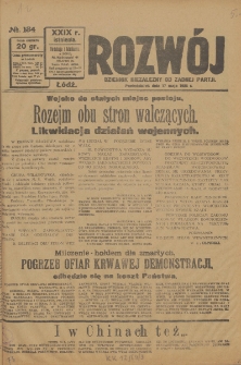 Rozwój : dziennik polityczny, przemysłowy, ekonomiczny, społeczny i literacki, illustrowany. 1926. R. 29. Nr 134