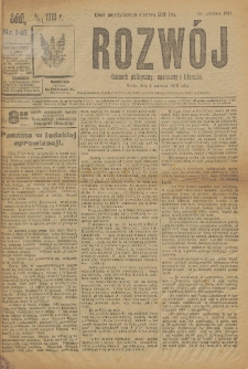 Rozwój : dziennik polityczny, przemysłowy, ekonomiczny, społeczny i literacki, illustrowany. 1919. Nr 146