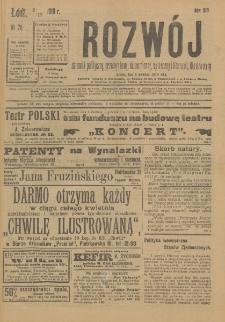 Rozwój : dziennik polityczny, przemysłowy, ekonomiczny, społeczny i literacki, illustrowany. 1910. R. 13. Nr 75