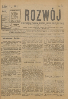 Rozwój : dziennik polityczny, przemysłowy, ekonomiczny, społeczny i literacki, illustrowany. 1910. R. 13. Nr 126