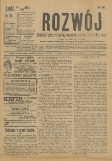 Rozwój : dziennik polityczny, przemysłowy, ekonomiczny, społeczny i literacki, illustrowany. 1910. R. 13. Nr 193