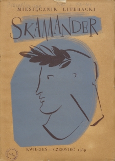 Skamander: miesięcznik poetycki. 1939. Tom 13. Zeszyt 105/107 - 108/110