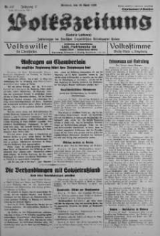 Volkszeitung 19 kwiecień 1939 nr 107