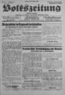 Volkszeitung 28 kwiecień 1939 nr 116