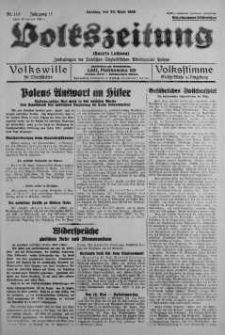 Volkszeitung 30 kwiecień 1939 nr 118