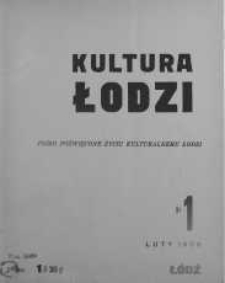 Kultura Łodzi: pismo poświęcone życiu kulturalnemu w Łodzi luty 1938 nr 1