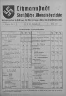 Litzmannstadt Statistische Monatsberichte marzec 1941 z. 3