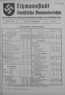 Litzmannstadt Statistische Monatsberichte lipiec 1941 z. 7
