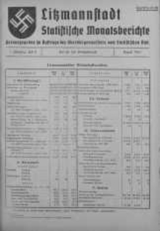 Litzmannstadt Statistische Monatsberichte sierpień 1941 z. 8