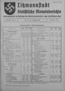 Litzmannstadt Statistische Monatsberichte listopad 1941 z. 11