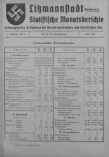 Litzmannstadt Statistische Monatsberichte maj 1942 z. 5
