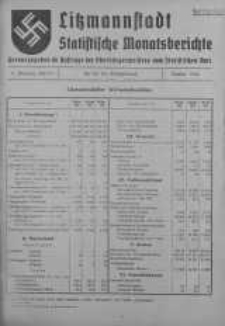 Litzmannstadt Statistische Monatsberichte październik 1942 z. 10