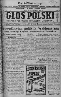 Głos Polski : dziennik polityczny, społeczny i literacki 29 lipiec 1928 nr 209