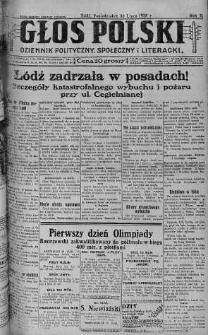 Głos Polski : dziennik polityczny, społeczny i literacki 30 lipiec 1928 nr 210