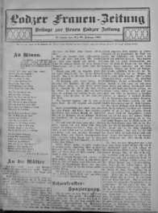 Lodzer Frauen-Zeitung: Beilage zur Neuen Lodzer Zeitung 22 luty 1911