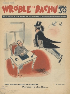 Wróble na Dachu. Tygodnik satyryczno - humorystyczny. 1938. T. 9. Nr 15