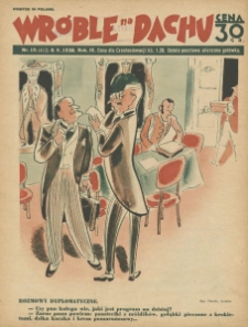 Wróble na Dachu. Tygodnik satyryczno - humorystyczny. 1938. T. 9. Nr 19