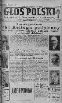 Głos Polski : dziennik polityczny, społeczny i literacki 28 sierpień 1928 nr 239
