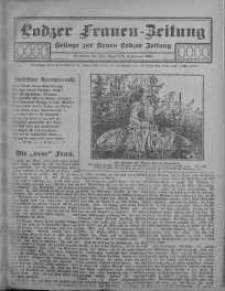 Lodzer Frauen-Zeitung: Beilage zur Neuen Lodzer Zeitung 6 wrzesień 1911