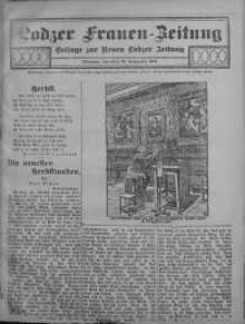 Lodzer Frauen-Zeitung: Beilage zur Neuen Lodzer Zeitung 27 wrzesień 1911