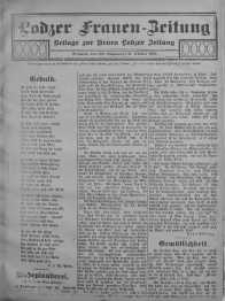 Lodzer Frauen-Zeitung: Beilage zur Neuen Lodzer Zeitung 11 październik 1911