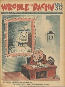 Wróble na Dachu. Tygodnik satyryczno - humorystyczny. 1937. T.8. Nr 41