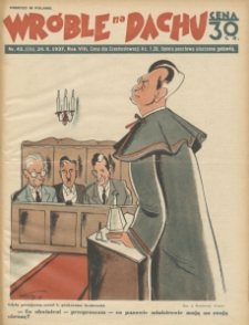 Wróble na Dachu. Tygodnik satyryczno - humorystyczny. 1937. T.8. Nr 43