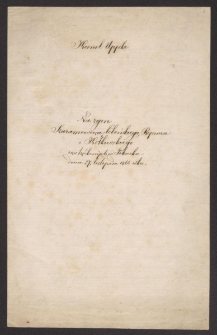 Na zgon Szaramowicza, Celińskiego, Rejmera i Kotkowskiego zastrzelonych w Irkucku dnia 27 listopada 1866 roku. Autograf: Ujejski, Kornel (1823-1897).