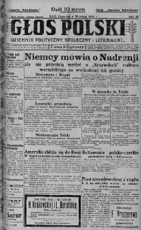 Głos Polski : dziennik polityczny, społeczny i literacki 6 wrzesień 1928 nr 248
