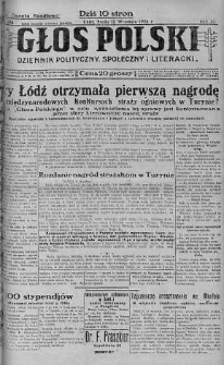 Głos Polski : dziennik polityczny, społeczny i literacki 12 wrzesień 1928 nr 254
