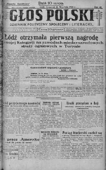 Głos Polski : dziennik polityczny, społeczny i literacki 13 wrzesień 1928 nr 255