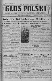 Głos Polski : dziennik polityczny, społeczny i literacki 17 wrzesień 1928 nr 259