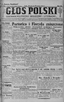 Głos Polski : dziennik polityczny, społeczny i literacki 18 wrzesień 1928 nr 260