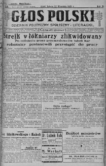 Głos Polski : dziennik polityczny, społeczny i literacki 22 wrzesień 1928 nr 264