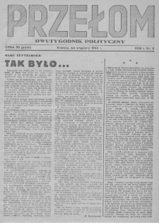 Przełom : dwutygodnik polityczny. 1944. T.1. Nr 9