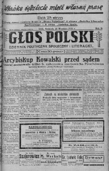 Głos Polski : dziennik polityczny, społeczny i literacki 23 wrzesień 1928 nr 265