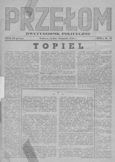 Przełom : dwutygodnik polityczny. 1944. T.1. Nr 13