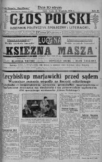 Głos Polski : dziennik polityczny, społeczny i literacki 26 wrzesień 1928 nr 268