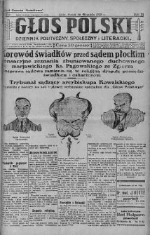 Głos Polski : dziennik polityczny, społeczny i literacki 28 wrzesień 1928 nr 270