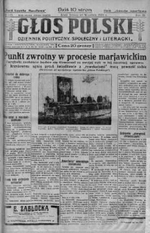 Głos Polski : dziennik polityczny, społeczny i literacki 29 wrzesień 1928 nr 271
