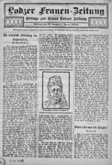 Lodzer Frauen-Zeitung: Beilage zur Neuen Lodzer Zeitung 7 styczeń 1913/1914