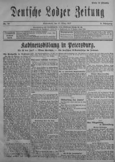 Deutsche Lodzer Zeitung 17 marzec 1917 nr 74