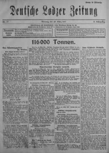 Deutsche Lodzer Zeitung 20 marzec 1917 nr 77