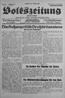 Volkszeitung 1 sierpień 1939 nr 210